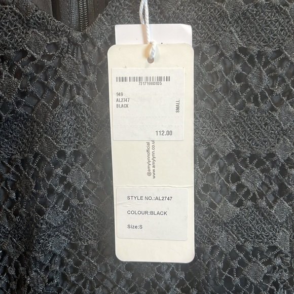 NWT AmyLynn Black Lace Sleeveless Dress Small S - Picture 3 of 4